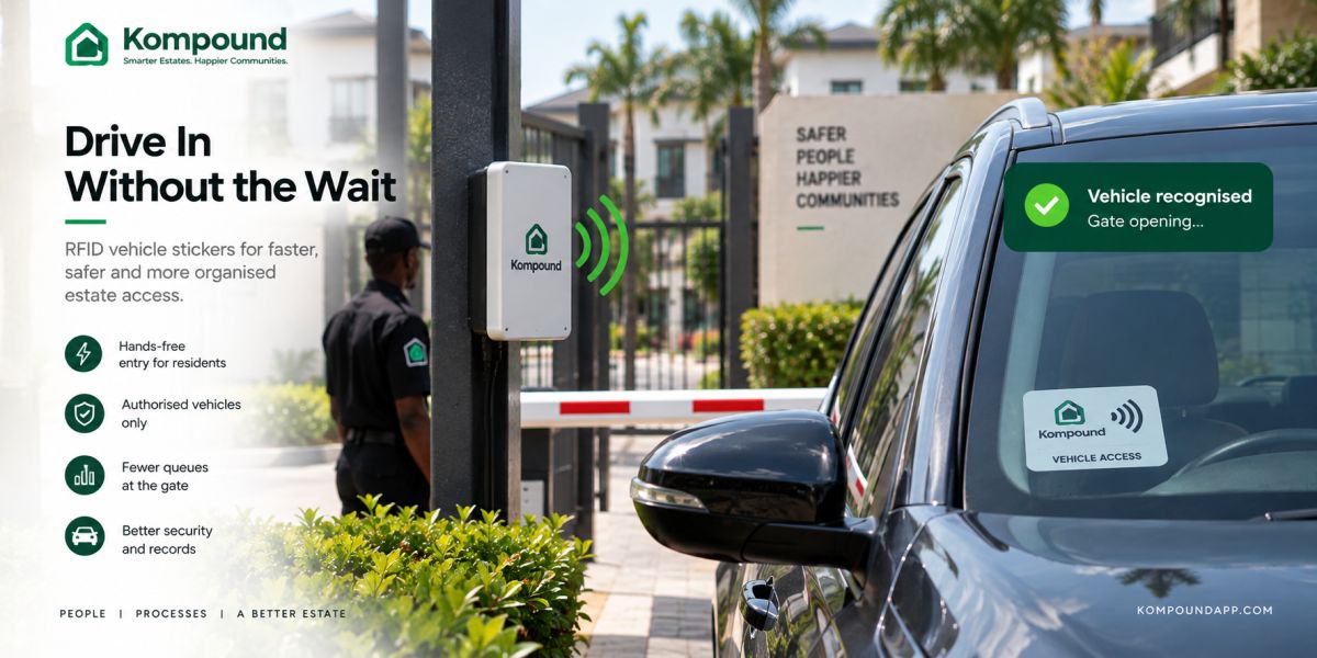 RFID Stickers for Resident Vehicles: How Estate Gate Access Works